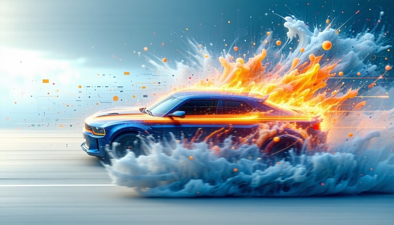 Illustration representing fast loading speed